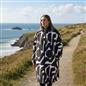OHS Drying Changing Robe Geo Print Sherpa Lined Water Resistant Oversize Coat