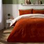OHS Pumpkin Tufted Duvet Cover Set Halloween Autumn Teddy Fleece Bedding