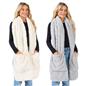 Braided Fleece Scarf Long Supersoft Thermal Pockets Shawl Wrap Hand Neck Warmer