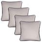 OHS Piped Edge Cushion Covers Matte Velvet Soft Luxury 2/4 Square Pillowcases