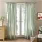OHS Gingham Frill Voile Net Curtains 2 Window Panels Sheer Rod Slot Top Pair Set