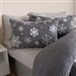 Snowflake Teddy Fleece Duvet Cover Bedding Set Winter Christmas Quilt Bed Soft