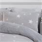 OHS Stars Teddy Fleece Duvet Cover with Pillowcase Soft Plush Bedding Set