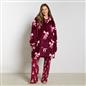 OHS Bows Print Hooded Blanket Adult Kids Sherpa Lined Winter Family Hoodie