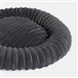 OHS Ribbed Pet Bed Soft Fleece Round Calming Anti Anxiety Cushion for Dog Cat
