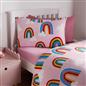 OHS Rainbow Duvet Cover Set Warm Teddy Fleece Supersoft Thermal Bedding