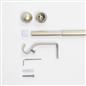 OHS 120-200cm Curtain Pole Extendable Metal 16mm Ball Trumpet Twist Finnials