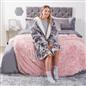 OHS Oversized Sherpa Tie Dye Hoodie Zip Up Womens Sweatshirt Cardigan UK