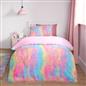 Tie Dye Duvet Cover Quilt Pillowcase Fluffy Fleece Warm Plush Soft Bedding Set