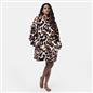 Leopard Hoodie Blanket Sherpa Fleece Supersoft Plush Oversized Throw Wearable