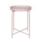 OHS Scallop Edge Side Table Coffee Tables with Metal Frame