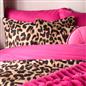 OHS Leopard Reversible Duvet Cover Microfibre Bedding Set with Pillowcase