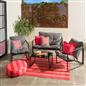 OHS Miami Table Chair Set 4PC Garden Patio Furniture Outdoor Metal Frame