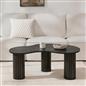 OHS Madison Coffee Table Ribbed MDF Irregular Living Room Home Decor