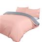 Brentfords Reversible Blush Grey Duvet Cover with Pillowcase Pink Bedding Set