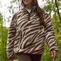 OHS Zebra Half Zip Hoodie Teddy Fleece Winter Thermal Jumper Pullover
