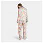 OHS Postcards Print Pyjama Set Womens Jersey Button Through Nightwear Loungewear