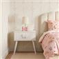 OHS Bow Decor Bedside Wood Nightstand 1 Drawer Storage Unit End Table Home Decor