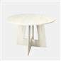 OHS Angular Dining Table 4-Seater Round Circle Kitchen Tables Engineered Wood