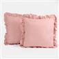 OHS Frill Cushion Covers Faux Linen Soft Square Pillowcases Home Decor Multipack