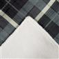 OHS Tartan Throw Sherpa Fleece Plush Flannel Blanket Warm Xmas Soft Bedspread