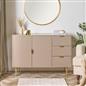OHS Ribbed Drawer Unit Bedside Table 3/4/5/6 Draw Cabinet Nightstand Sideboard