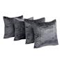 Sienna Cushion Covers Crushed Velvet Luxury Pack of Filled Insert Pad, 45 x 45cm