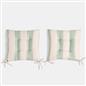 OHS Seat Pads 2 Water Resistant Outdoor Cushions Garden Chair Covers Ties