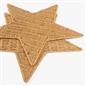 OHS Xmas Star Placemat Set Table Mats Festive Home Decor Natural Paper Rope