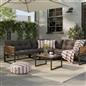 OHS Santorini Corner Sofa Table Set 5 Seater Garden Outdoor Patio Couch