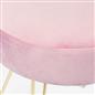 Dressing Table Stool Velvet Round Makeup Vanity Seat Chair Metal Legs Pouffe
