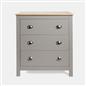 OHS Chicago Bedside Table 2/3 Drawer Hallway Cabinet Nightstand Unit Home Decor