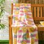 OHS Lemon Stripes Throw Soft Blanket Polar Fleece Lightweight Bedspread