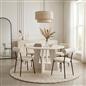 OHS Angular Dining Table 4-Seater Round Circle Kitchen Tables Engineered Wood