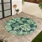 OHS Palm Print Garden Rug Outdoor Waterproof Area Mat Patio Decor