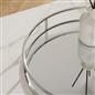 OHS Mirrored Serving Tray with Metal Frame Tealight Holder Vanity Display Plate