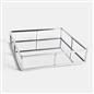 OHS Mirrored Serving Tray with Metal Frame Tealight Holder Vanity Display Plate