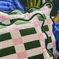 OHS Checkerboard Cushion Covers Scallop Edge Matte Velvet Square Pillowcases