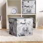 Marble Storage Cubes 2/4 Pack Folding Boxes Shoe Toy Tidy Set Space Saving Box