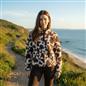 OHS Print Teddy Fleece Half Zip Jumper Womens Pullover Sweatshirt Long Sleeve