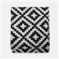 Geo Tile Throw Over Bed Blanket Travel Garden Chair Soft Fleece Warm Bedspread