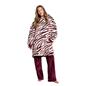 OHS Animal Prints Hoodie Blanket Sherpa Lined Fleece Wearable Throw