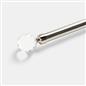 OHS 120-200cm Curtain Pole Extendable Metal 28mm Ball Trumpet Twist Finnials