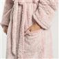 OHS Teddy Marl Fleece Soft Adults Dressing Gown Unisex Full-Length Robe