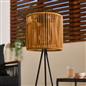 OHS Solar Floor Lamp Rattan Cordless Outdoor Garden Light Dusk Sensor