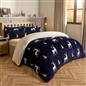 Stag Duvet Cover Pillowcase Bedding Set Soft Ribbed Fleece Quilt Double King Bed