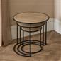 OHS Manhattan Nesting Table Stacking Coffee Side Wooden Effect Tables Set of 2/3
