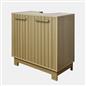 OHS Under Sink Bathroom Cabinet Ribbed Engineered Wood Storage Organiser
