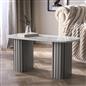 OHS Madison Coffee Table Ribbed Engineered Wood Side End Desk Home Decor