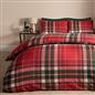 Christmas Check Duvet Cover Bedding Set Pillowcase Reversible Soft Tartan Quilt